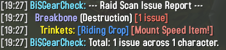BISGearCheck Raid Scan chat report